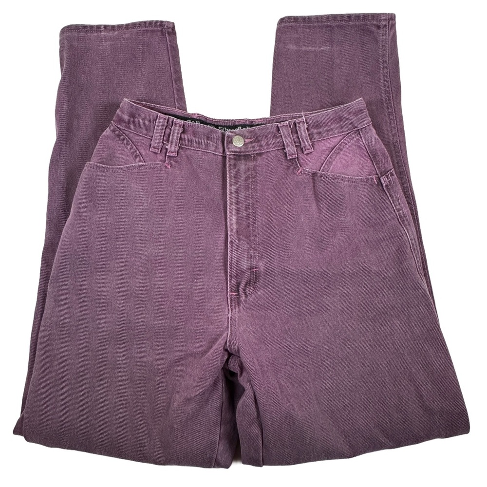Wrangler Silverlake 90s western Pink purple‎ Denim jean high rise bareback mom